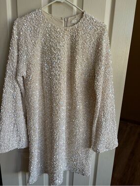 Stunning full sequin long sleeve dress